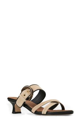 Aquatalia Bambi Weatherproof Heel Slide Sandal in Sand Suede at Nordstrom, Size 10.5