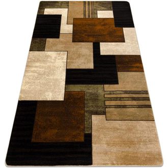RugsX Rugsx - Alfombra Royal 5367 Geom&eacute;tricos 3d - Marr&oacute;n / Oscuro Brown 200x290 Cm