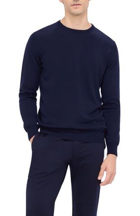 Bugatchi Scott Crewneck Merino Wool Sweater in Navy at Nordstrom, Size Xx-Large