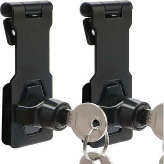 OEM Ulisem - Paquete De 2 Candados Con Llave De 7,6 Cm - Aleaci&oacute;n De Zinc Cromada - Asegura Puertas Y Armarios - Instalaci&oacute;n R&aacute;pida Con Tornillos Ocultos