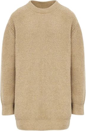 Maison Margiela Korte Ribgebreide Jurk - Dames - Kleedjes - Beige - M - Kleedjes