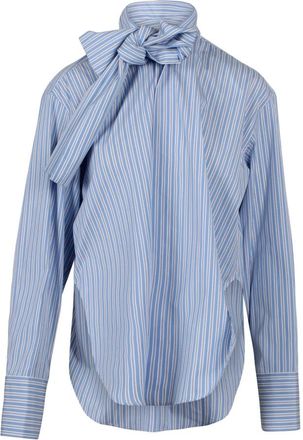 Plan C Shirts, female, Blue, Size: L Neck-tie shirt