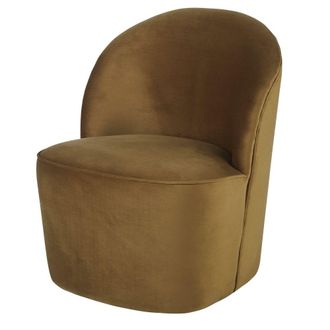 Maisons du monde Sill&oacute;n profesional de terciopelo reciclado ocre