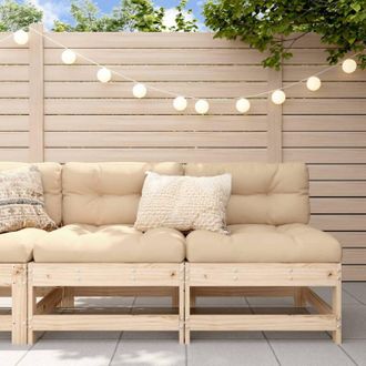 vidaXL Divani Centrali da Giardino 2 pz in Legno Massello di Pino vidaXL 510540