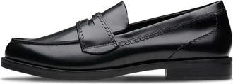 Clarks Straven Edge - Dames - Loafers - Zwart - 36 EU - Leer - Schoenen