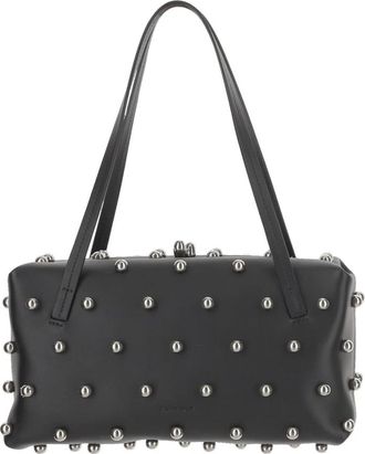 Jil Sander Studded Leren Schoudertas - Dames - Schoudertassen - Zwart - ONE Size - Leer - Tassen