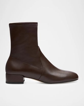 Stuart Weitzman 25mm Bacari Stretch Leather Ankle Boots