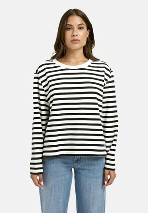 Smith & Soul Sweatshirt SMITH & SOUL, Damen, Gr. XXL, schwarz, Sweatware, Obermaterial: 100% Baumwolle, gestreift, h&uuml;ftbedeckend, Rundhals, Sweatshirts Sweatshirt,