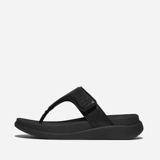 FitFlop Womens F Mode Go Adjustable Toe Post Sandals In Black