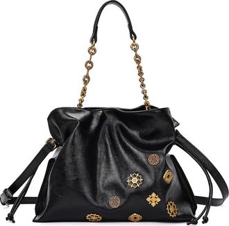 Generic Genuine leather casual underarm bag, heavy industry badge tote bag, large capacity womens bag