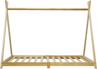 Mobili Rebecca Rebecca Mobili Marco De Cama Individual Infantil Cortina De Madera Natural 90x200 Habitaci&oacute;n Infanti