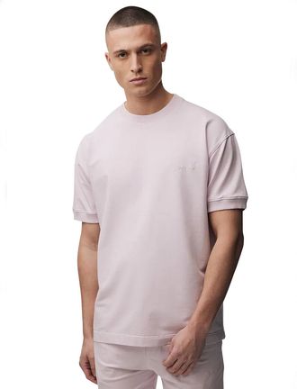 Genti T-shirt Genti roze ronde hals effen