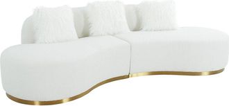 Pasargad Home Simona Modern Curved Sofa
