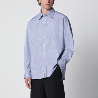 Givenchy White/blue striped poplin shirt