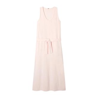 Jott Ibiza Lange Jurk van Sponge - Dames - Maxi kleedjes - Roze - L - Katoen - Kleedjes