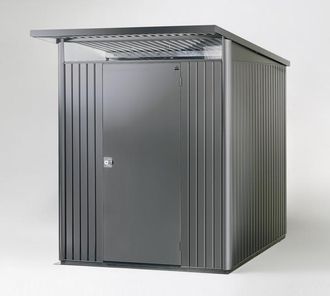 BIOHORT Caseta Metalica Jardin Avantgarde Eco A4 Color Gris Oscuro Doble Puerta