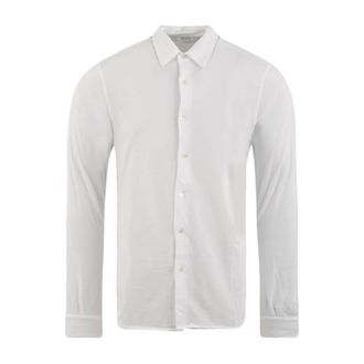 Aspesi Cotton Jersey Shirt - Heren - Casual Overhemden - Wit - XL - Katoen - Overhemden