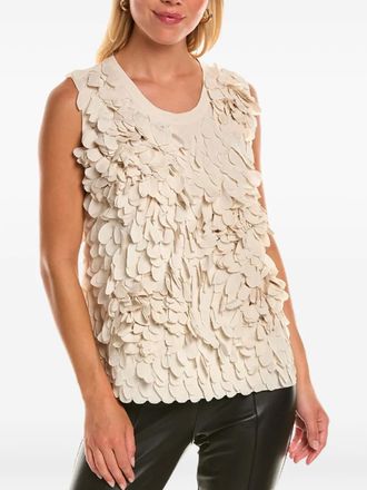 Brunello Cucinelli petal effect sleeveless top - Toni neutri