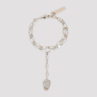 Alexander McQueen Bracciale Alexander Mcqueen con teschio e pav&egrave;