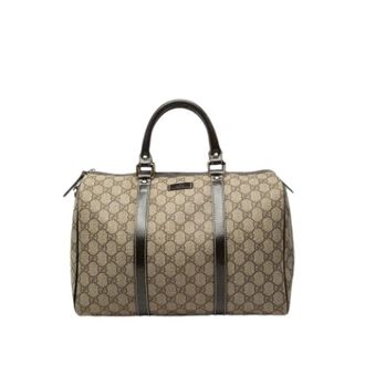 Gucci Pre-owned Boston Bag - Dames - Pre-owned - Beige - Maat: ONE Size Leer