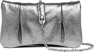 Gianni Chiarini Glenda Clutch - Dames - Schoudertassen - Grijs - ONE Size - Leer - Tassen