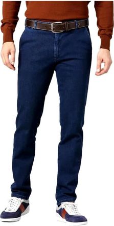 Meyer Oslo Denim Thermolite Elastische Broek - Heren - Slim Fit Jeans - Blauw - W44 L32 - Denim - Jeans