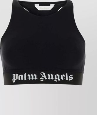 Palm Angels cropped sleeveless racerback sports top