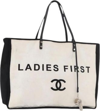 Chanel Pre-owned Tote Bags, female, White, Size: ONE SIZE Pre-owned Vintage Tote Bag