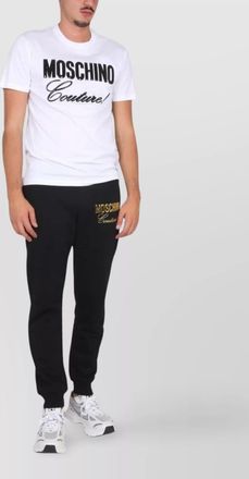 Moschino logo print cotton crewneck t-shirt
