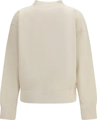 Isabel Marant Womens Moby Sweatshirt Ecru-Pink Cotton; Polyester Sweatshirts Ecru/pink Sweater