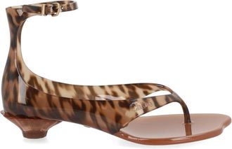 Chlo&eacute; Leopard Print Jelly Sandals