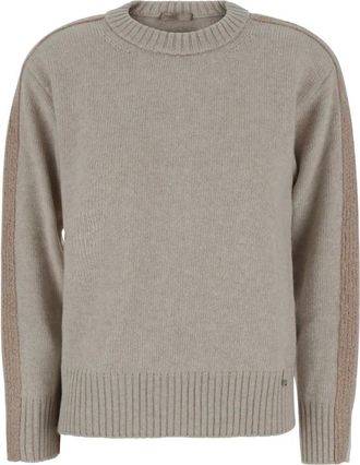 Herno Wool Crewneck Sweater - Dames - Ronde hals truien - Grijs - S - Wol - Truien & Vesten
