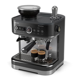 Philips Barista Brew Psa3218/10 - M&aacute;quina De Espresso Semiautom&aacute;tica, 15 Bar, Manual De Leche Frothing, Amoladora Integrada, Color Negro - Philips