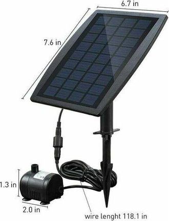 OEM Bomba De Agua Solar Sin Escobillas Para Estanques, Ideal Para Fuentes, Con Un Panel Solar De 9 V Y 2,5 W Que Ofrece Un Caudal De 200 L/h