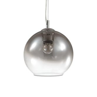 Netlighting Discovery Fade 1 Light Large Globe Ceiling Pendant Chrome E27 in Grey