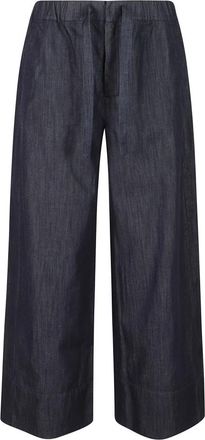 Max Mara Vaqueros de tiro alto y pernera ancha - Trousers - Mujer - Azul - S