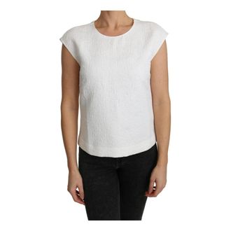 Dolce & Gabbana Floral Embroidered Top White