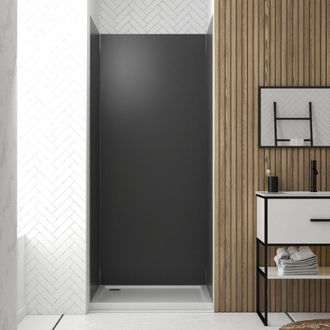 Aurlane Pack 3 Paneles Murales De Aluminio Gris 90x210cm Con Perfiles Angulares Y De Remate Cromado
