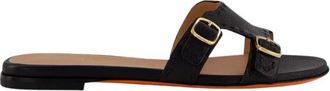 Santoni Didi Slide Sandal - female - Santoni - Sliders - Black - 6 1/2 UK - Shoes