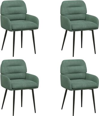 vidaXL Sillas De Comedor 4 Uds. Terciopelo Verde Mar 59 X 59,5 X 90 Cm Vidaxl