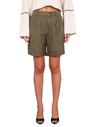 Helmut Lang Transparent Cupro Shorts - Green