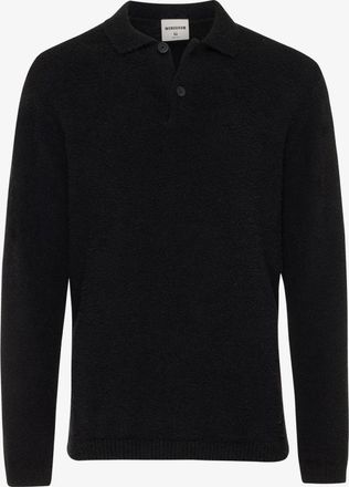 Genti Monogram Longsleeve Polo | Zwart