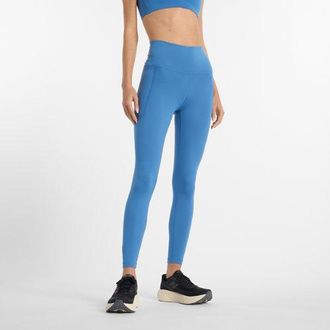 New Balance Womens NB Harmony Pocket High Rise Legging 25 in Blue Poly Knit, size X-Large