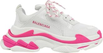 Balenciaga Triple S Logo Sneakers - Heren - Sneakers - Wit - 44 EU - Leer - Schoenen