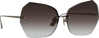 Linda Farrow Sunglasses, unisex, Black, Size: 69 MM LFL