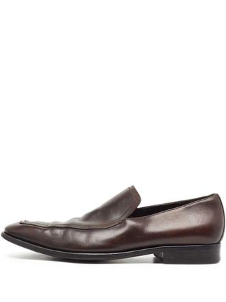 Gucci leather loafers - men - Calf Leather/Calf Leather/Calf Leather/Rubber - 41 - Brown