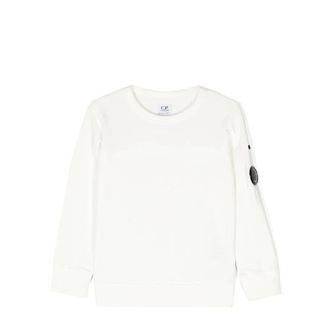 C.P. Company Cotton Sweatshirt - male - C.P. Company - Kids Sweatshirts - White - 14 Y - Kids