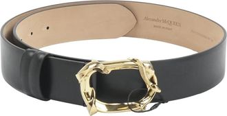 Alexander McQueen Snake Belt - Dames - Riemen - Zwart - 85 CM - Leer - Accessoires
