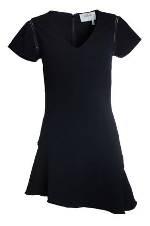 BA&SH Ba & sh, black dress with open woven sleeves