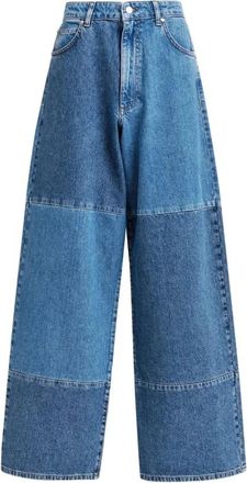 Essentiel Jeans, Dames, Blauw, W26, JEE Wide Leg Patchwork Jeans